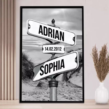 NY Vintage Straßenschild - Personalisierbares Poster