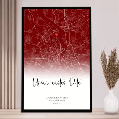 Unser erstes Date - Personalisierbares Poster