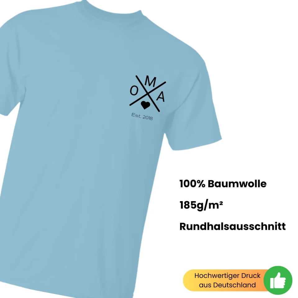 Oma T-Shirt - Personalisiert mit bis 5 Namen